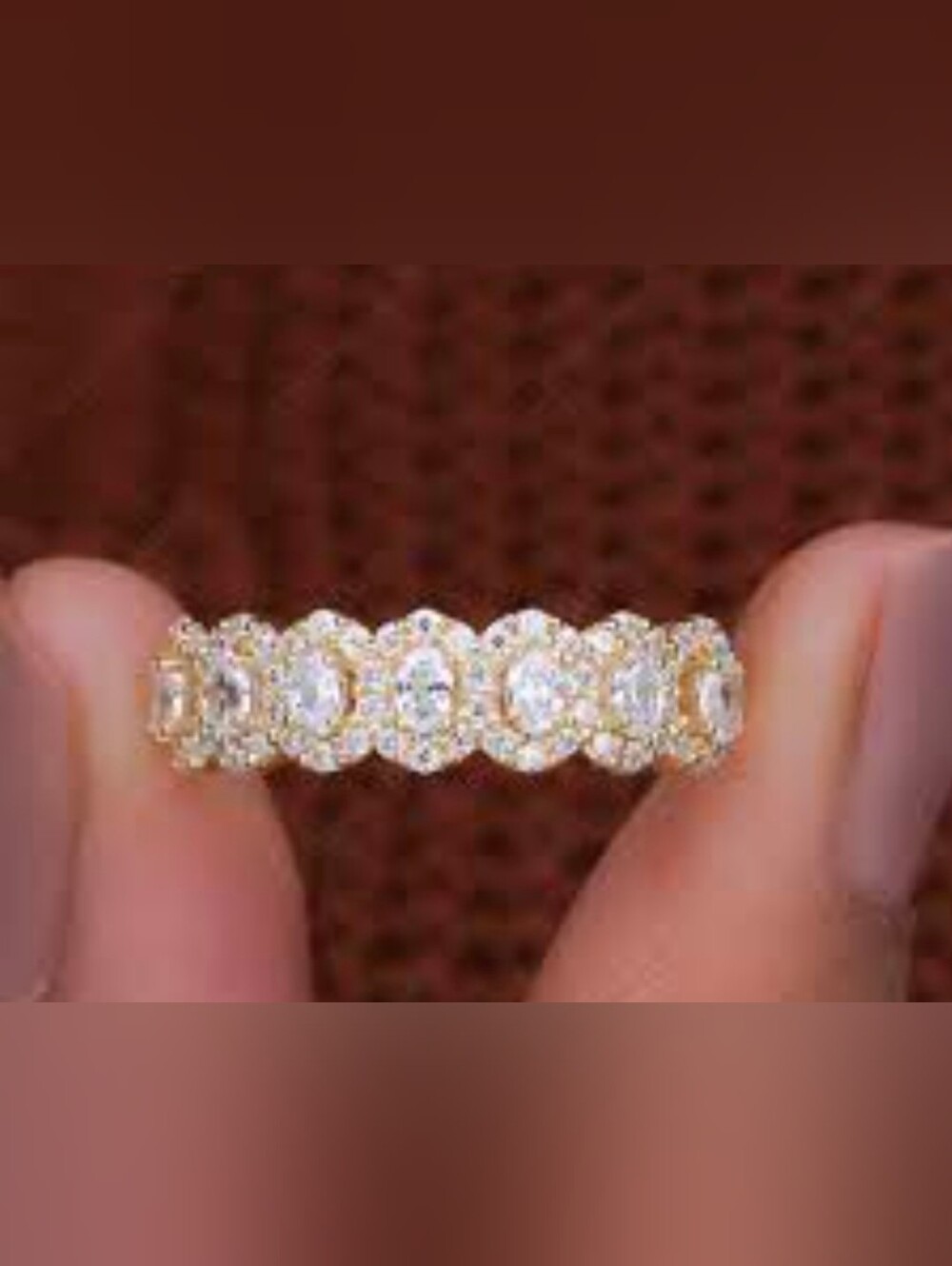 $8 Each Or Bundle 5/$20 Gold Toned Halo Eternity Ring